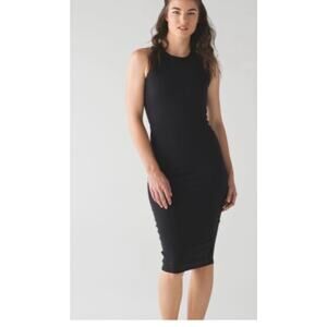 lululemon athletica Black Sleeveless Midi Dress